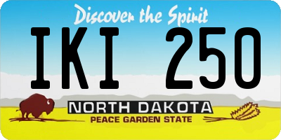 ND license plate IKI250