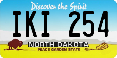 ND license plate IKI254
