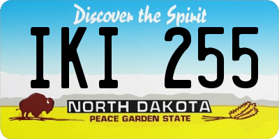 ND license plate IKI255