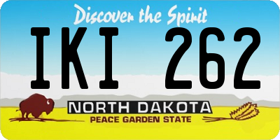 ND license plate IKI262