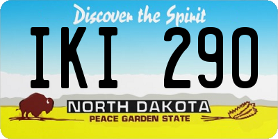 ND license plate IKI290