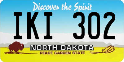 ND license plate IKI302