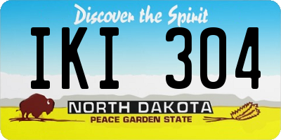 ND license plate IKI304