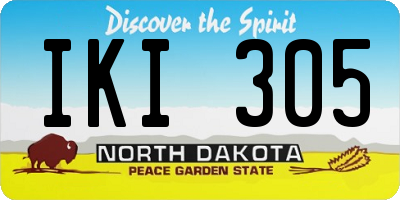 ND license plate IKI305