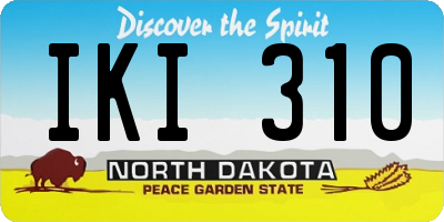 ND license plate IKI310