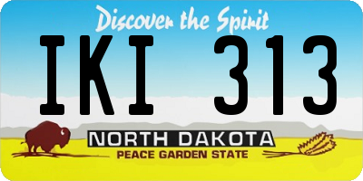 ND license plate IKI313
