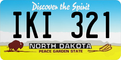 ND license plate IKI321