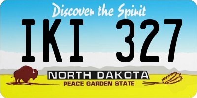 ND license plate IKI327