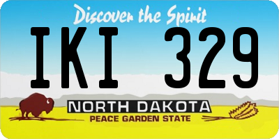 ND license plate IKI329