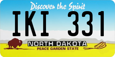 ND license plate IKI331