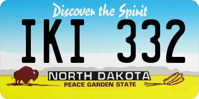ND license plate IKI332