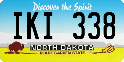 ND license plate IKI338