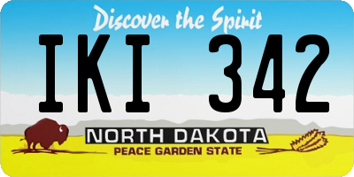 ND license plate IKI342