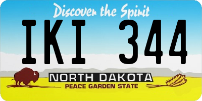 ND license plate IKI344