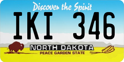 ND license plate IKI346