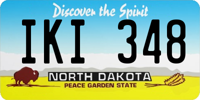 ND license plate IKI348