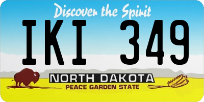 ND license plate IKI349