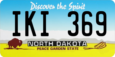 ND license plate IKI369