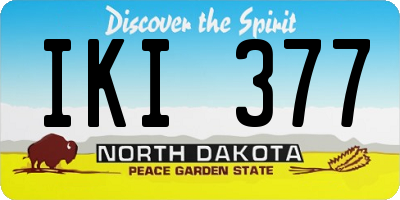 ND license plate IKI377