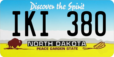 ND license plate IKI380