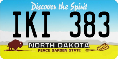 ND license plate IKI383