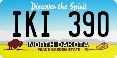 ND license plate IKI390