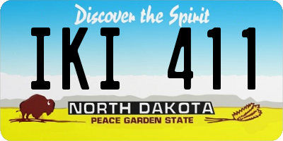 ND license plate IKI411