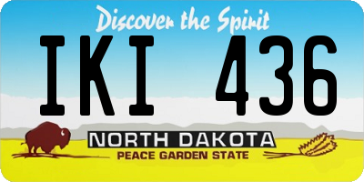 ND license plate IKI436