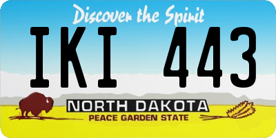 ND license plate IKI443