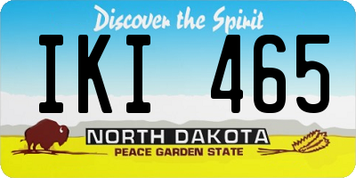 ND license plate IKI465