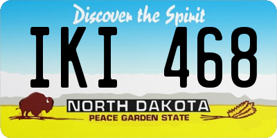 ND license plate IKI468