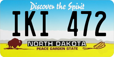 ND license plate IKI472
