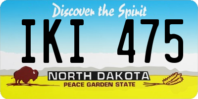 ND license plate IKI475