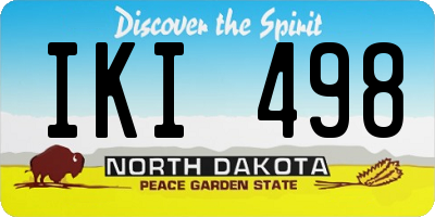 ND license plate IKI498