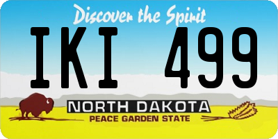 ND license plate IKI499