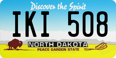 ND license plate IKI508