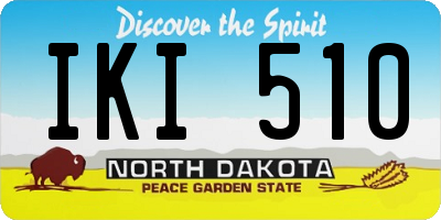 ND license plate IKI510