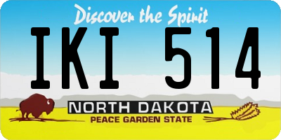 ND license plate IKI514