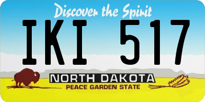 ND license plate IKI517