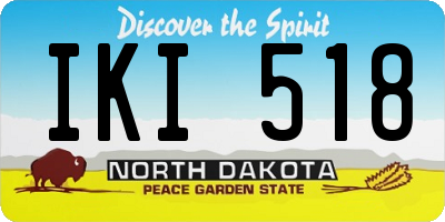 ND license plate IKI518