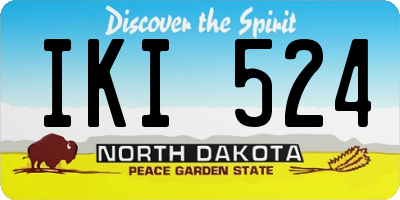 ND license plate IKI524