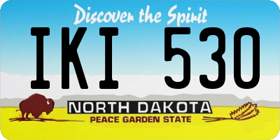 ND license plate IKI530