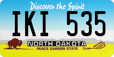 ND license plate IKI535