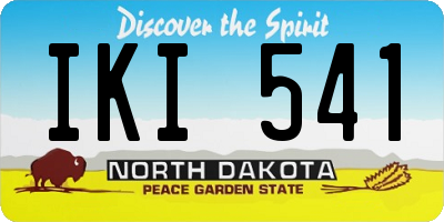 ND license plate IKI541
