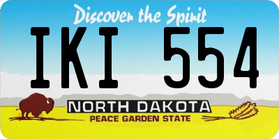 ND license plate IKI554