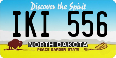 ND license plate IKI556