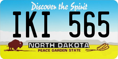 ND license plate IKI565