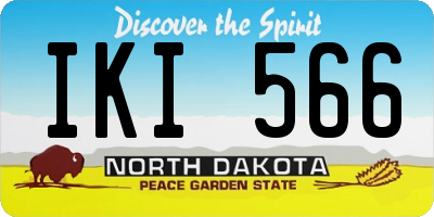 ND license plate IKI566