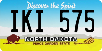 ND license plate IKI575
