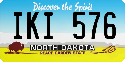 ND license plate IKI576